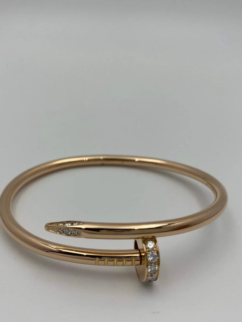 Cartier Juste un Clou Bracelet Classic 18K Rose Gold Diamonds Size 16
